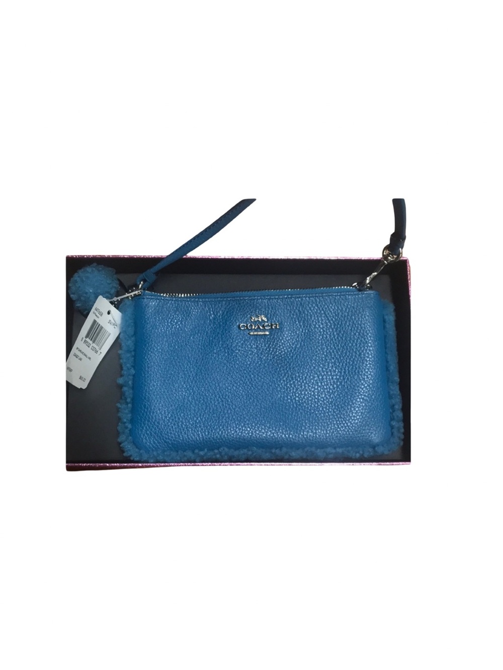 Coach Small Shearling Wristlet NEW